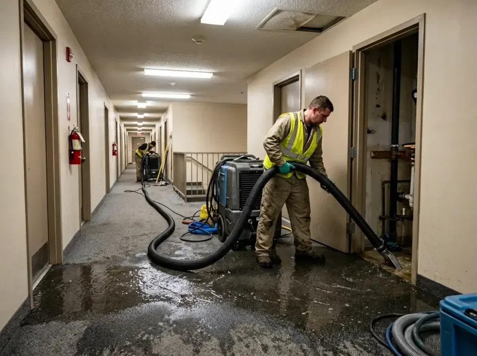 multi-unit-apartment-hallway-f-005 — frequently asked questions, Emergency Burst Pipe Water Extraction & Removal in Hinesvil…